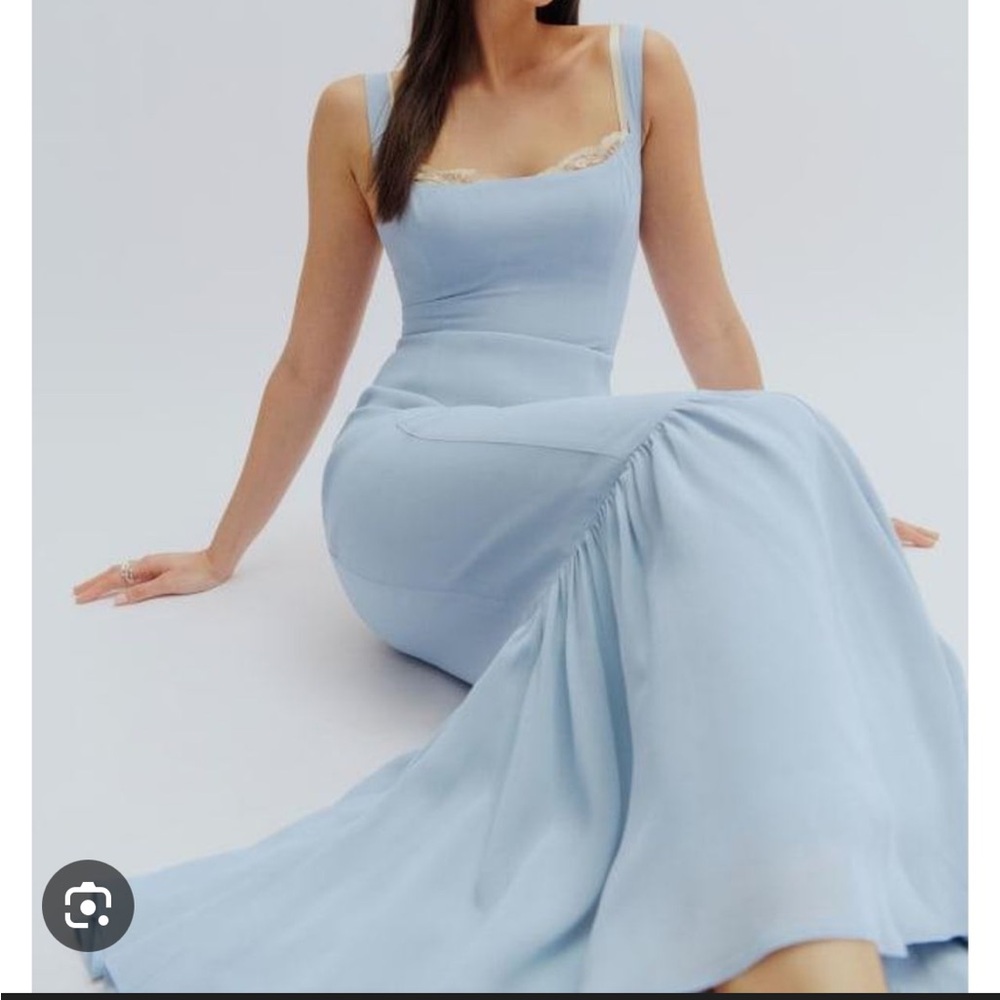 Reformation Irisa Light Blue Maxi Dress
